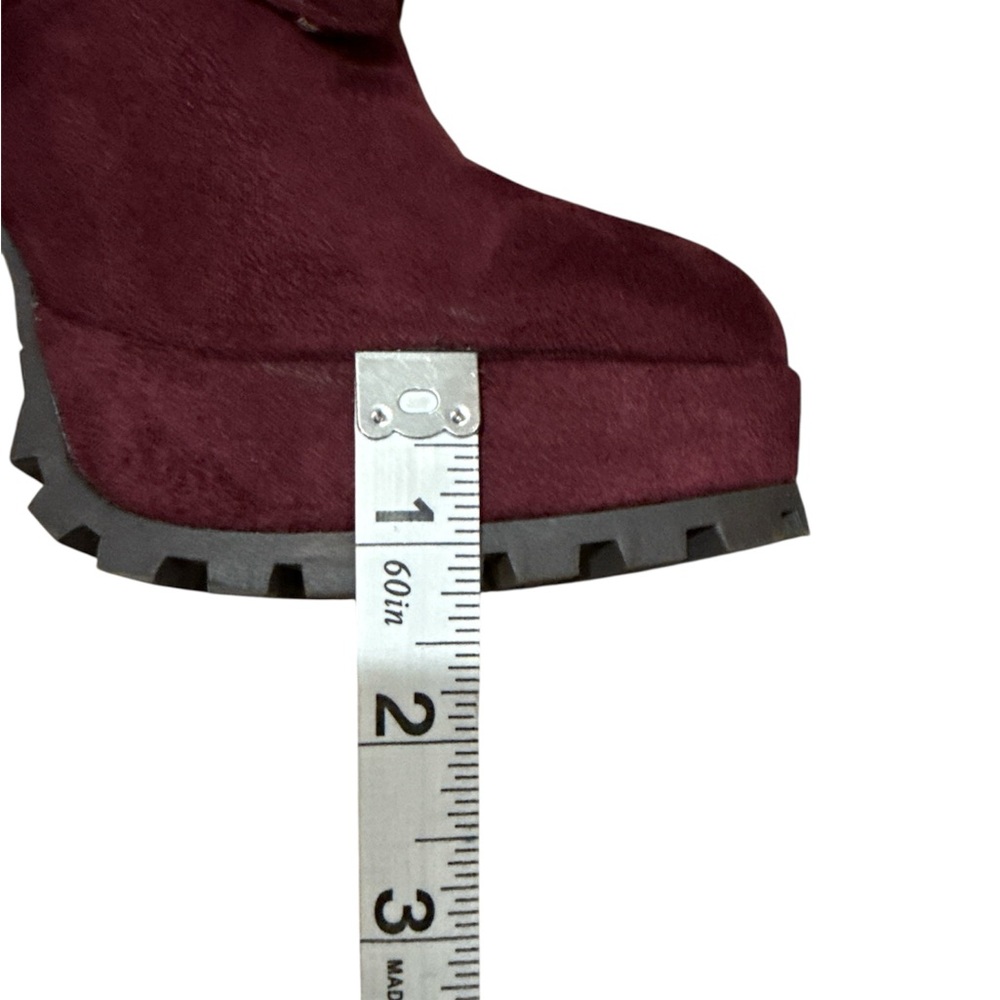 SOLD Thigh high faux suede corset Dominatrix platform boot - Picture 7 of 9